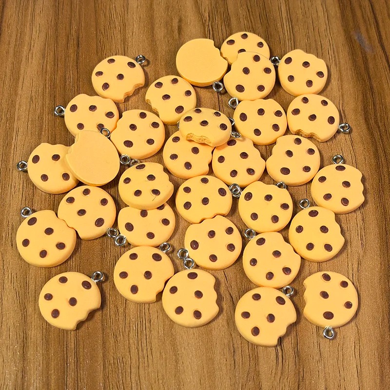 Food Snacks To Make - 10Pcs Cute Broken Cookies Biscuits Resin