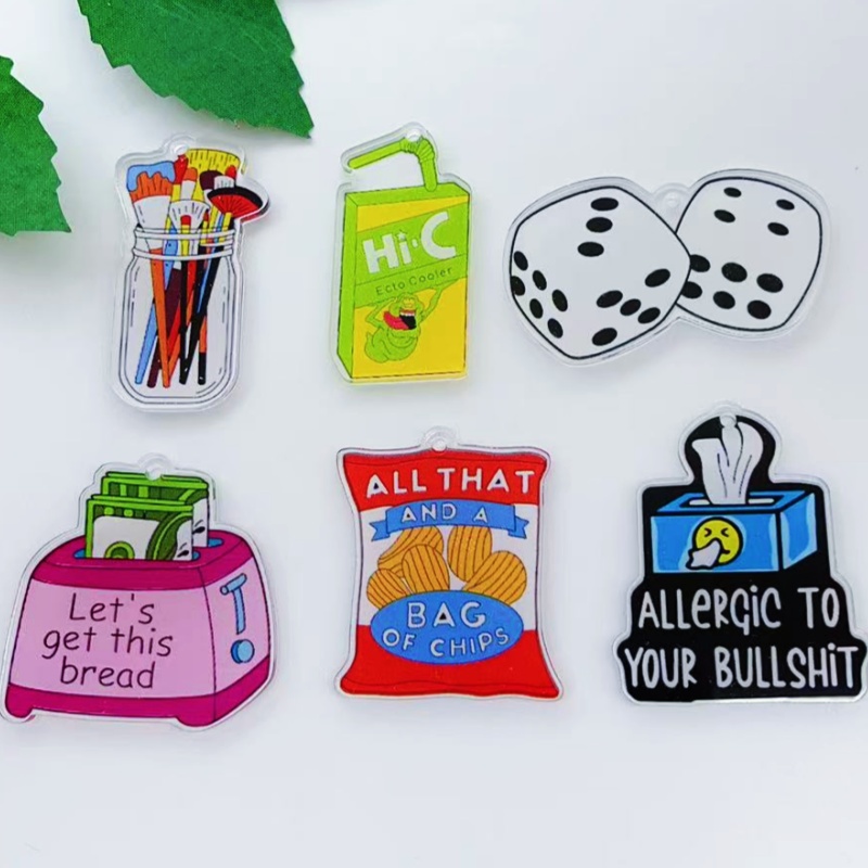 Food Snacks To Make - 10 pieces of acrylic cartoon colored