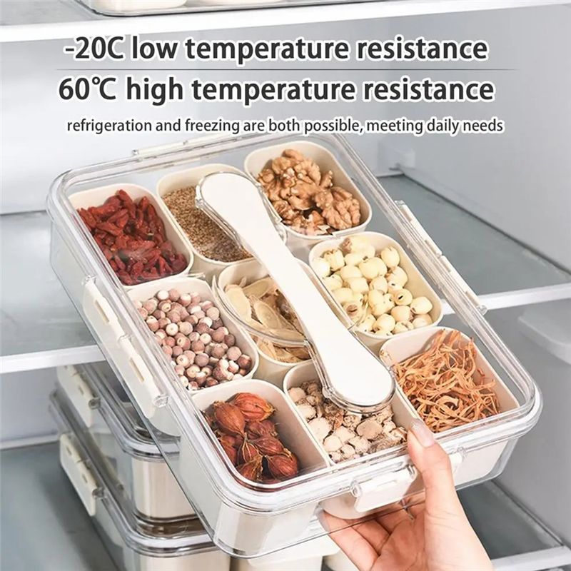 9 Compartments Divided Serving - đánh giá và giá Food Snacks Candy