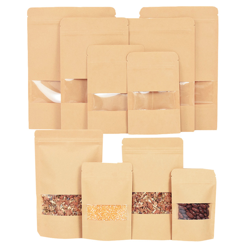 20/50pcs Kraft Paper Zip Lock  - đánh giá và giá Food Snacks Candy