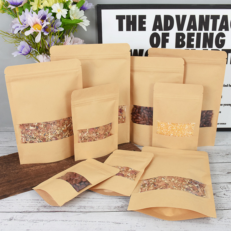 20/50pcs Kraft Paper Zip Lock  - đánh giá và giá Food Snacks Candy