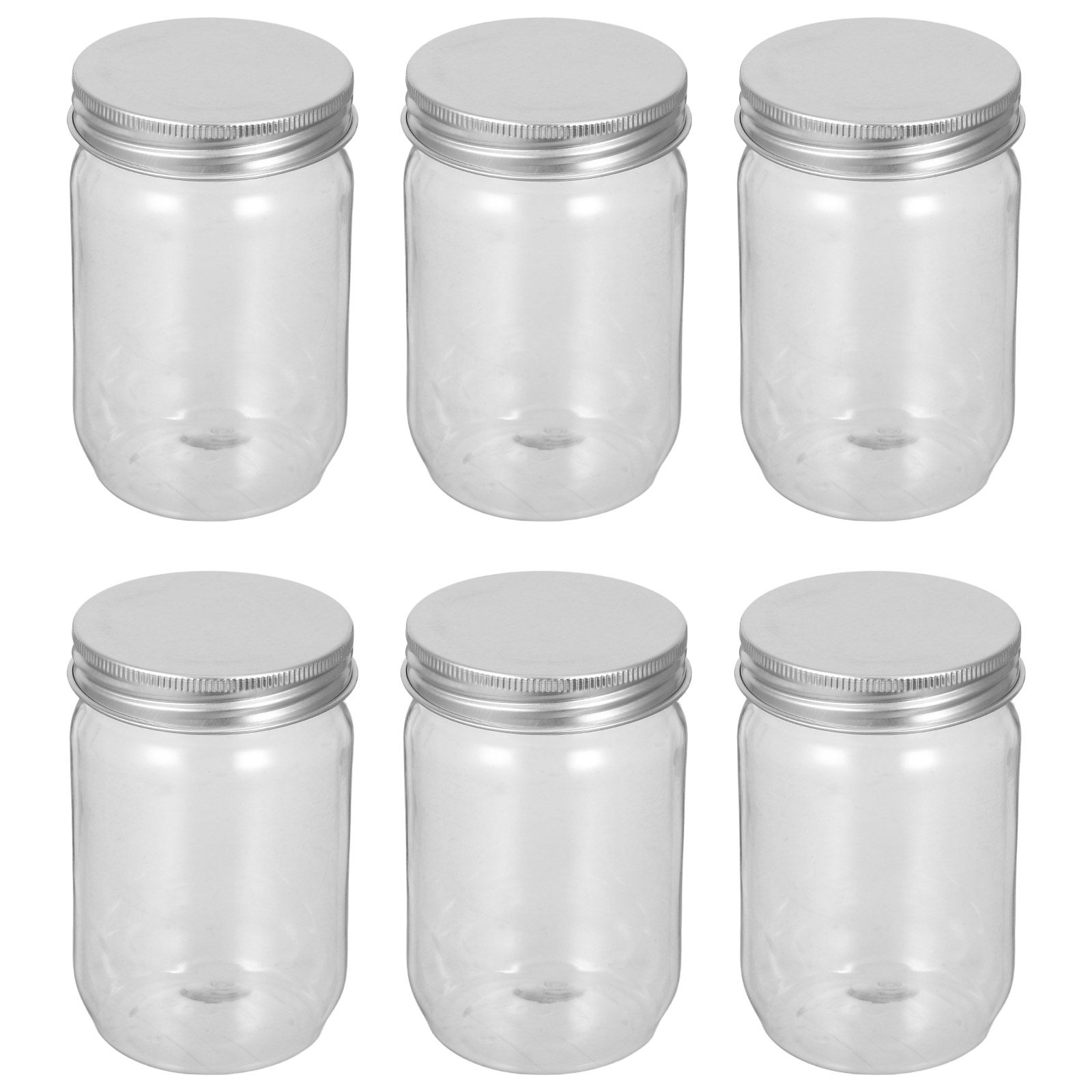 6Pcs Clear Plastic Mason Jars  - đánh giá và giá Food Snacks Candy