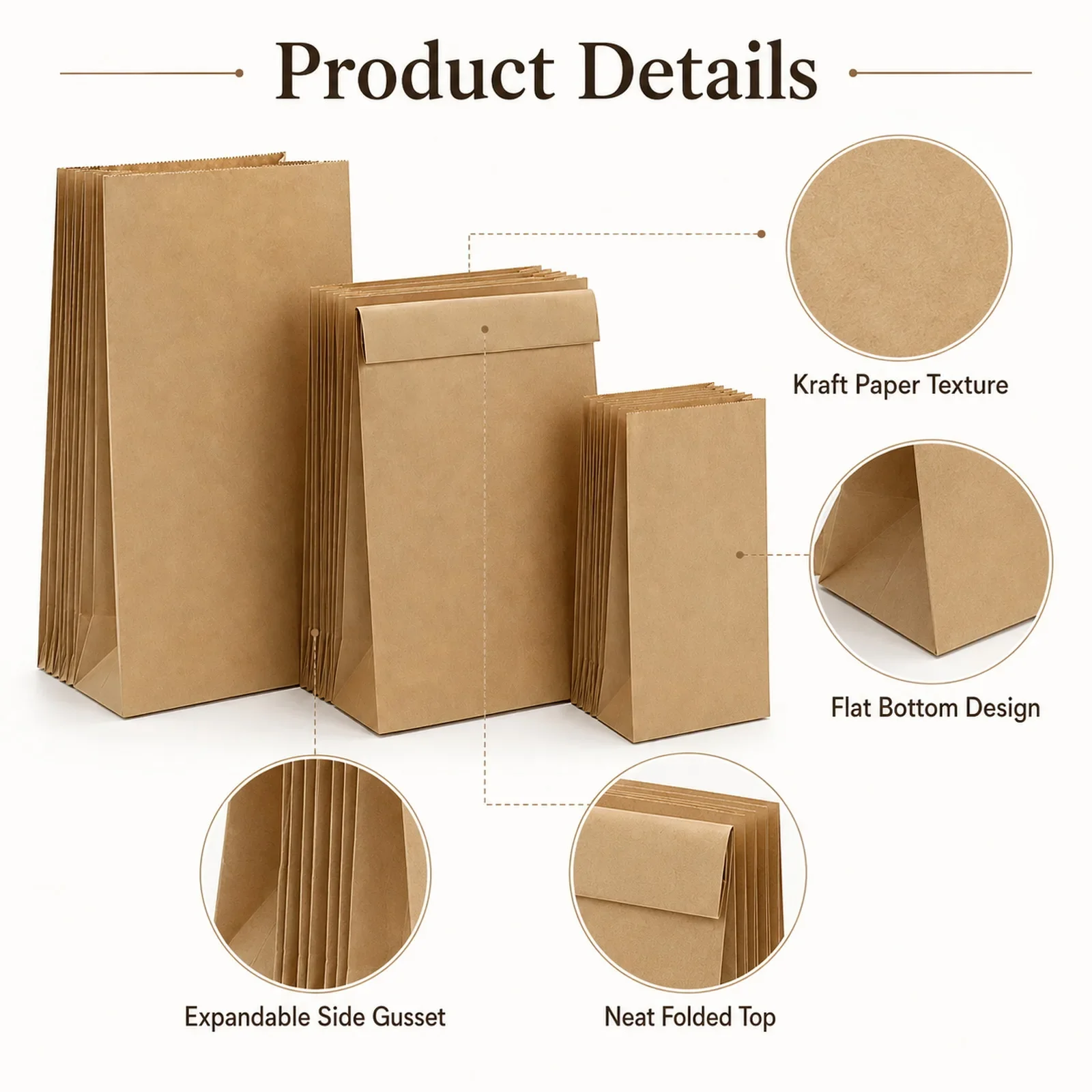 10-30Pcs Small Brown Kraft Pap - đánh giá và giá Food Snacks Candy