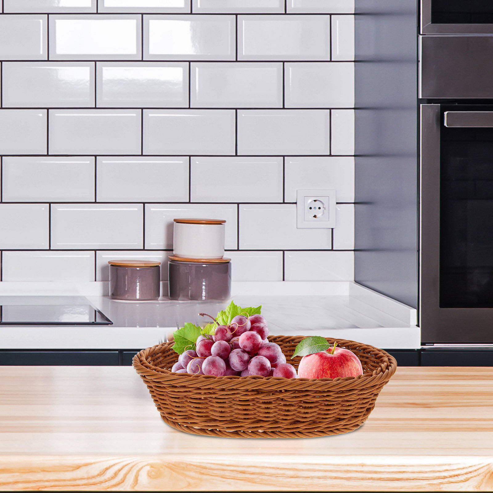 PP Woven Fruit Basket Oval Rus - đánh giá và giá Food Snacks Candy